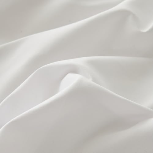 Bed Skirt Full Size Ruffled Bed Skirt with Split Corners, Full Bed Skirts 18 Inch Drop with Platform, White, 18'' Full
