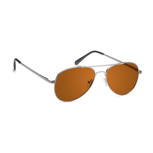Image of NoIR Blue Blocker Low Vision Sunglasses, Lightweight Glasses with Full UV Protection for Macular Degeneration, Corneal Pathology, Retinitis Pigmentosa and Diabetic Retinopathy, 01 57