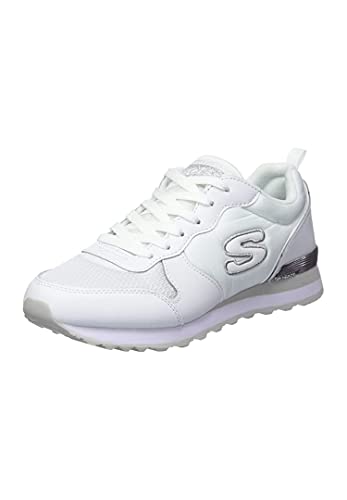 Skechers Og 85 Goldn Gurl, Zapatillas para Mujer, White Silver Wsl, 39 EU