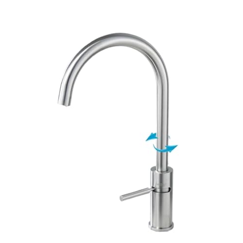 Mitigeur de cuisine à rotation 360 robinet évier gris durable