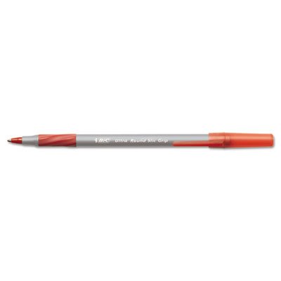 Stylo à bille rouge anti fatigue avec grip de préhension boîte de 12