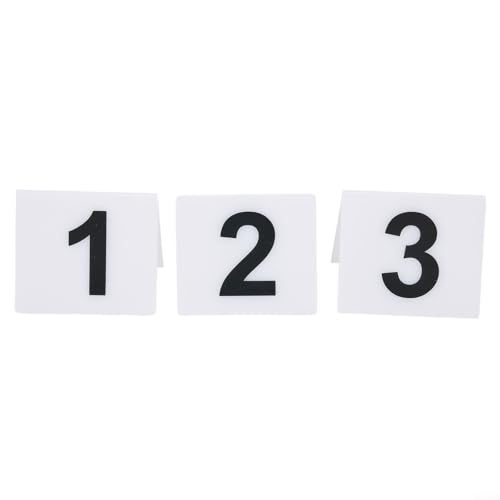 Plaque de numéro de table en acrylique 1 à 40 blanc et jaune format V - 4