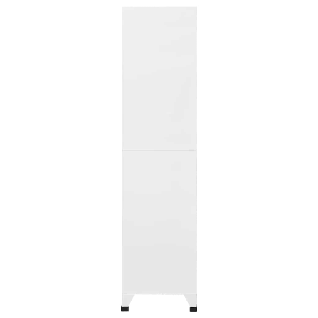 vidaXL Armadietto con Serratura Bianco 90x40x180 cm in Acciaio