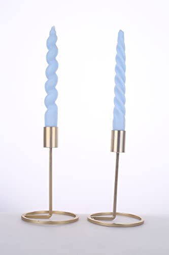 Gold Candlestick Holders Set Of 2, Taper Candle Holder, Metal Candle Holder For Taper Candle, Decorative Candle Holder For Home Decor, Wedding, Dinning, Party, Fits 3/4 Inch Thick Candle&Led Candles #TOP6