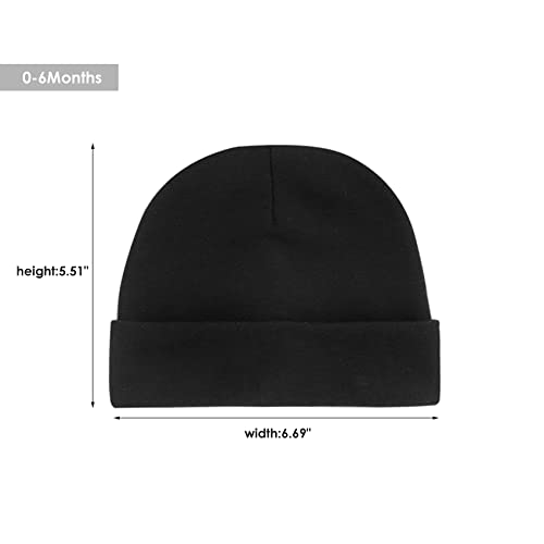 Durio Baby Hats Mittens Newborn Beanies For Boys Skin-Friendly Neutral Preemie Hats Mittens For Newborn Baby Boy Girls J2 Black&White&Grey(Hats&Mittens) 0-6 Months #TOP1