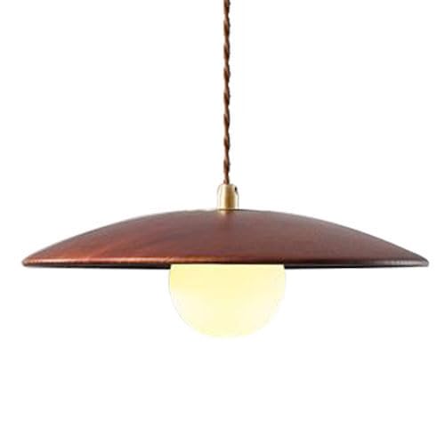 HAIDU G9 Light Source Single Head Chandelier, Creative and Personalized Wood Art Hanging Lamp Shade, Ceiling Lighting Fixtures, Bedroom and Dining Hallway Decoration Pendant Light