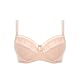Fantasie Damen Illusion Bügel Seite Unterstützung Volle Abdeckung BH - Natürlich Beige, 34HH US