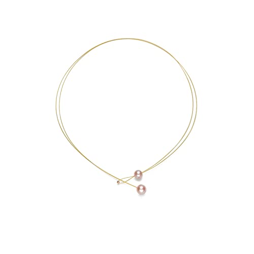 Collier perles d'eau douce violet rond | Bijoux féminins tendance 2023