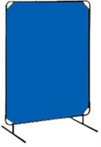 X 6' 1 Panel 14 MIL Blue Transparent Flame Retardant Vinyl Welding Screen With Frame