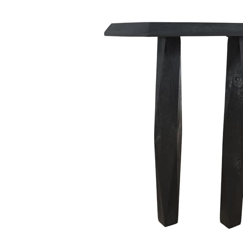 Image of Gharaana Magnum Wooden Console Table, Bold Black, 121.9x30.5x76.2 cm, 6-Leg Sculptural Design