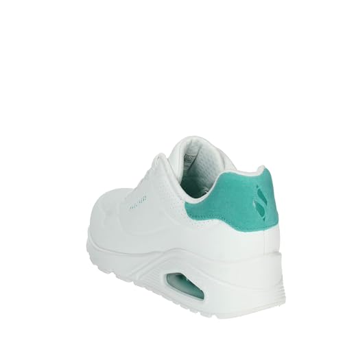 Image of Skechers Women's Uno-pop Back, White /Mint, 7