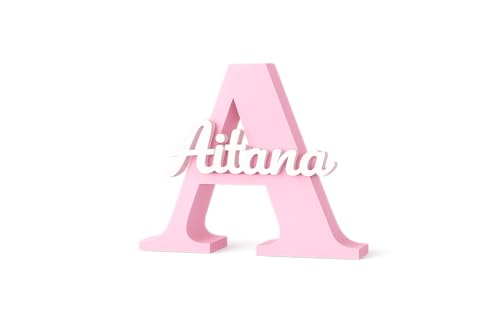 Letra Decorativa Personalizada 3D en PLA, Inicial con Nombre para Habitación Infantil, Mesa de Dulces y Eventos, Color y Tamaño a Elegir, Regalo para Niños, Cumpleaños, Bautizos