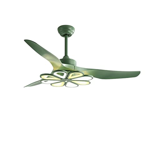 NA-Flowers-Ceiling-Fans-with-Light-Led-110V-220V-Remote-Control-Hanging-Lights-for-Living-Room-Led-Lamp-with-Fan-Color-Green-Size-52inch