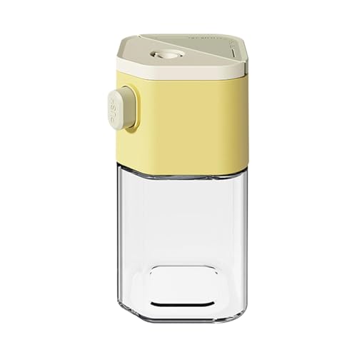 Qumiuu Salero y pimentero, botella de control de sal, botella de especias, tarros y bidones rellenables, recipiente de sal prensado, organizador de especias preciso, salero para cocina casera,
