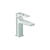 hansgrohe Metropol Modern Low Flow Water Saving 1-Handle 1 7-inch Tall Bathroom Sink Faucet in Chrome, 74506001