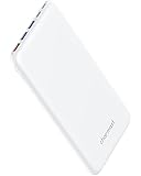 Portable Charger Power Bank【26800mAh】 Charmast High Capacity External Battery Pack with 4 Outputs (2.4A 3A) Ultra-Compact Li-Polymer Battery Charger Compatible with MacBook iPhone Smart Devices-White