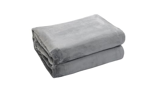 WillerS 毛布 もうふ 冬用 ダブル ブランケット 大きめ大判 ふわふわ あったか フランネル 掛け毛布 携帯 車中泊 旅行 持ち運び くるんと クッションになる 2way おしゃれ Blanket Winter (ライトグレー, 200*220cm)