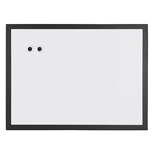 Office Depot Magnetic Dry-Erase Decor Board, 18\" x 24\", White, Black Frame