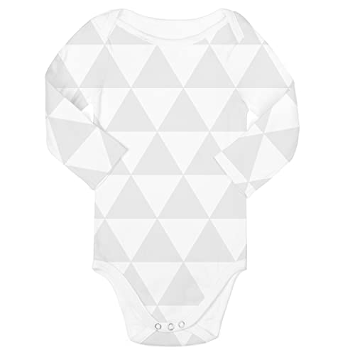 BaeBae Goods Grey/White Triangles Long Sleeve Bodysuit Set (3-6 Months)3