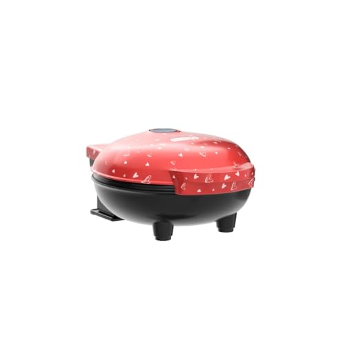 Image of Dash Mini Waffle Maker- Electric Waffle Maker for Fun Breakfasts - Dual Nonstick Cooking Surface - Enjoy Fun, Family-Friendly Treats - Red Love Heart
