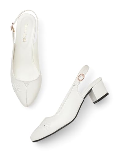 Image of Marc Loire Women's Pointed Toe Block Heel Pumps Shoes for Party, Office and Formal Occasions