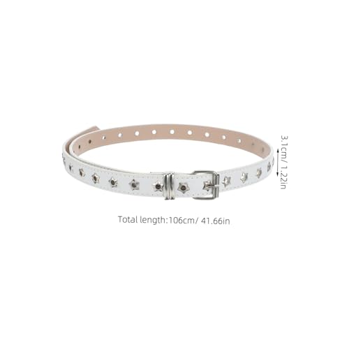 Punk Waist Belt Adjustable Hollow Star Design for Women Durable Pu Material with Buckle Grunge Outfits and Halloween Costumes2