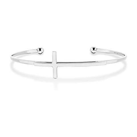 Adjustable Sideways Cross Bracelet for Women Cover