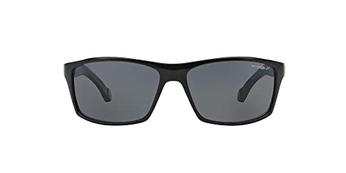 Arnette An4207 Boiler Rectangular Sunglasses, Black/Grey Polarized, 61 Mm #TOP23