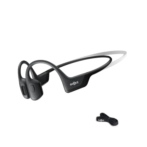 SHOKZ OpenRun Pro (Mini Size) Bone Conduction Headphones, Open-Ear Sports Bluetooth Earphones with Mic, IP55 Waterproof Wireless Headset for Running and Workout, 10H Playtime, Black, Sport headband