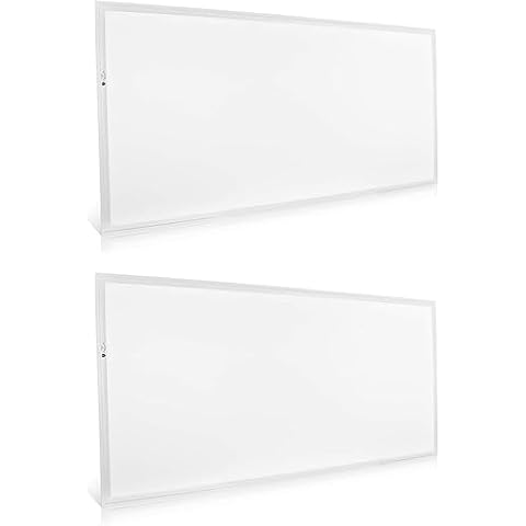 LED ENERGY PLUS 2X4 LED Flat Panel Light with Emergency Battery Backup, 50W 3000K/4000K/5000K, 0-10V Dimmable, 6500 Lumens, LED Drop Celing Lights, 100-277V, DLC UL Listed(2 Pack) Cover