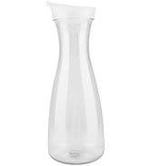 Sluffs Wasserkaraffe Mit Klappdeckel, Transparente Acrylflasche, Wasserkrug, Eiskalter Krug Mit D...