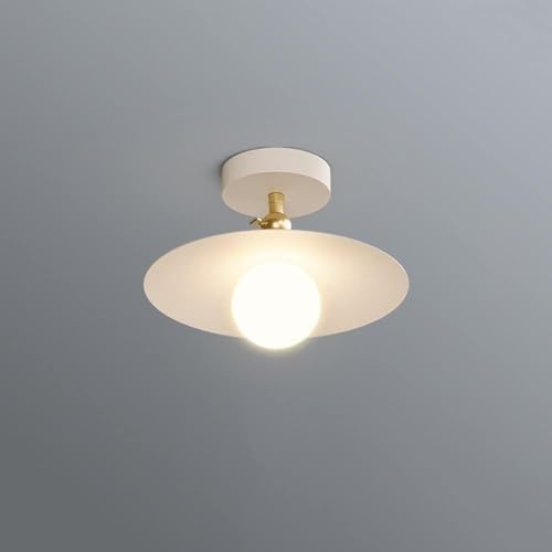 Plafonnier Nordique Blanc Anti-Éblouissement Luminaire Gain de Place pour Petit Couloir