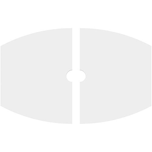 Image of Ekena Millwork CMP12X8KY2-01000 Kailey Architectural Grade PVC Contemporary, Two Piece Urethane Ceiling Medallions 12 inchW x 8 inchH x 1 inchID x 6 1 /2 inchC x 1 inchP