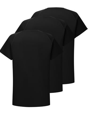 Image of DEVOROPA Youth Boys Compression Shirt Long /Short Sleeve Football Baseball Undershirt Quick Dry Kids Sports Baselayer Crewneck