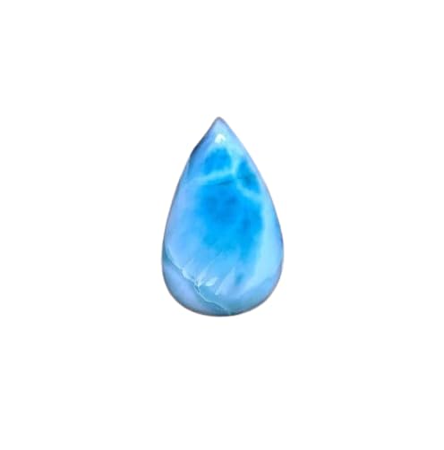 Larimar véritable cabochon poire de qualité supérieure 26x16x7mm pour haute joaillerie