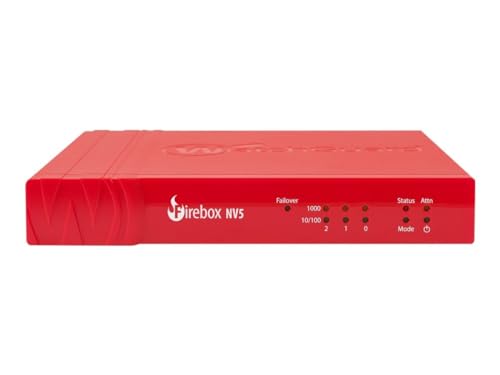 Image of WatchGuard Firebox NV5 Network Security Appliance - Firewall, VPN, Intrusion Prevention, 250 Mbps Throughput, 5 Gigabit Ethernet Ports, Ideal for Small Offices and Remote Work (WGNV5000+WGNV50065)