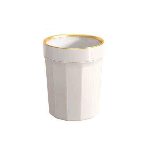 Smart Trash Can Trash Can Home Living Room Light Luxury Kitchen Bathroom Bedroom Large Office Dormitory Senior Sanitary Bin Bathroom Trash Can (Color : White, Size : M)