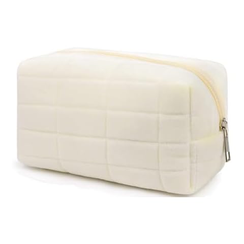 GOLD XIONG PADISHAH Plush Makeup Bag Soft Fuzzy Cosmetic bag Travel Toiletry Pouch Multi-Functional Cosmetic Bag,Cute Makeup Brushes Storage Bag for Girls Women Cover