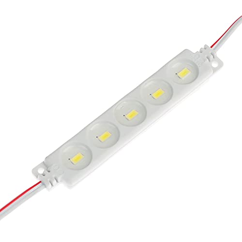 Image of Q QINGCHEN 24V LED Module White 6500K 5 LEDs 1.2W Waterproof Decorative Back Light for Letter Sign Advertising Signs with Tape Adhesive Backside (200pcs Package)