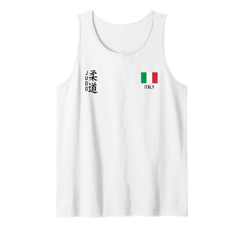 Judo Italian flag Judoka Dojo Martial art Italy kanji Camiseta sin Mangas