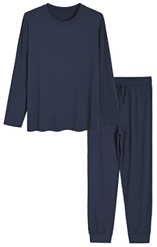 Latuza Men's Viscose Sleep Shirt Jogger Pajama Pants Lounge Set2
