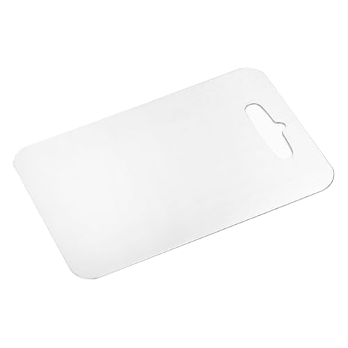Dwustronna metalowa deska do krojenia premium – grubość 2,2 mm, higieniczna i przenośna deska do krojenia do gotowania w domu, idealne narzędzie do przygotowywania jedzenia (mały rozmiar)