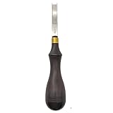 Tool Skiver Leder, 14,8 cm Länge mit Ebenholzgriff, 0,6 cm präzises Schneiden, langlebige Kantenabschrägung, Lederarbeits-Schälmesser