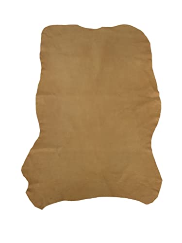 Zerimar Pieles Cuero Natural | Retales de Piel para Manualidades | Piel para Artesanos | Retal Cuero | Retales de Cuero | Color: Camel | Medidas:100X70 cm 9 pies