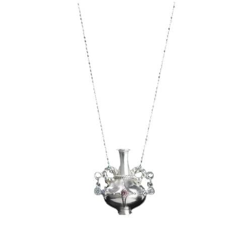 Pendentif en forme de bouteille 3D et accents cz, un cadeau de bijoux artisanaux pour femme