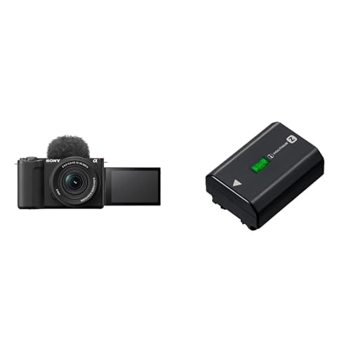 Sony ZV-E10 II | Appareil Hybride à objectifs interchangeables APS-C avec 16-50 mm f/3.5-5.6 (Vidéo 4K60p 4:2:2 10 Bits, 26 MP, Stab. Digitale, Eye AF en Temps réel) + NPFZ100