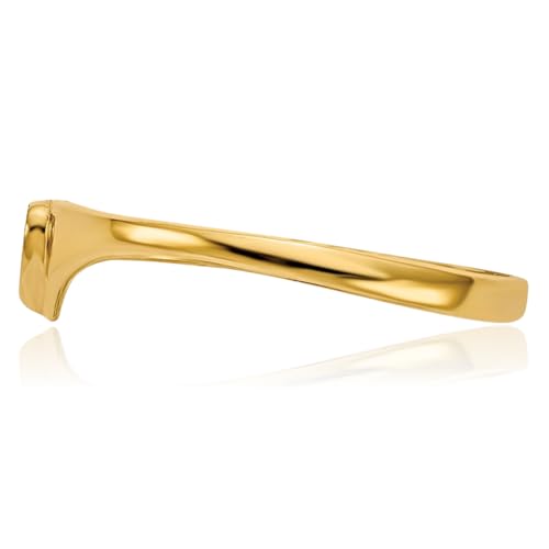 IceCarats 10K Solid Yellow Gold Heart Ring Love Band3