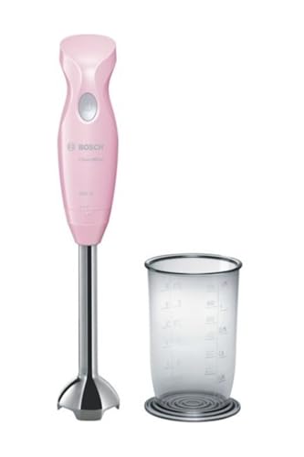 Bosch MSM2410D - Batidora, 400 W, pie de acero inoxidable, vaso medidor y para mezclas Gentle...