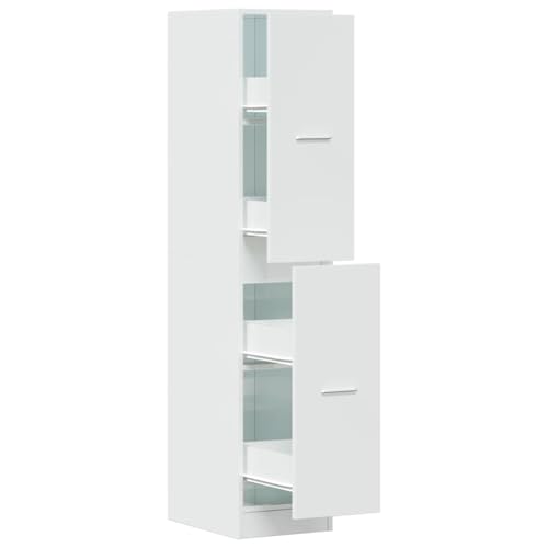 Armoire d apothicaire blanc brillant bois d'ingénierie