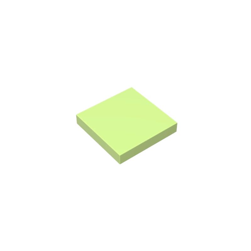 Gobricks 3068 Foundation Plate Tile 2x2 with Groove 50 Pieces GDS-561 Compatible with Lego Building Blocks Color:Yellowish Green โ image 1